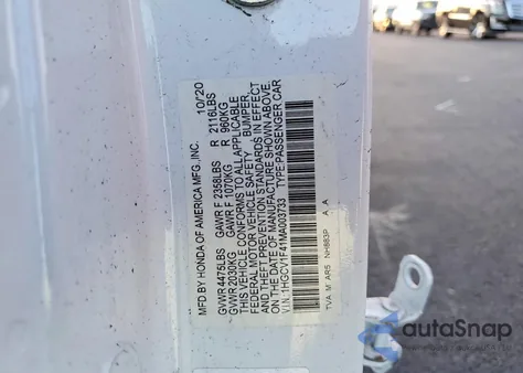 2021 Honda Accord Sport Se from USA, damaged, VIN 1HGCV1F41MA003733